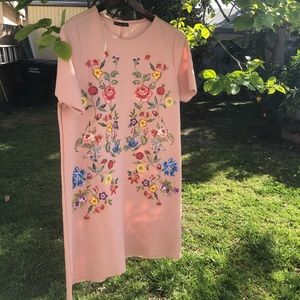 Zara floral shift dress